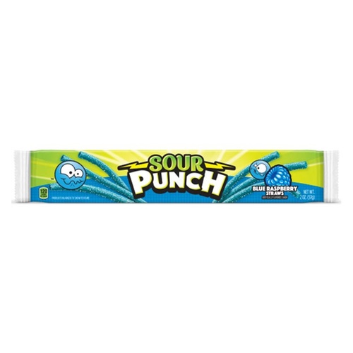 Sour Punch Blue Raspberry Straws 57 g - Sour Punch Blue Raspberry Straws 57 g