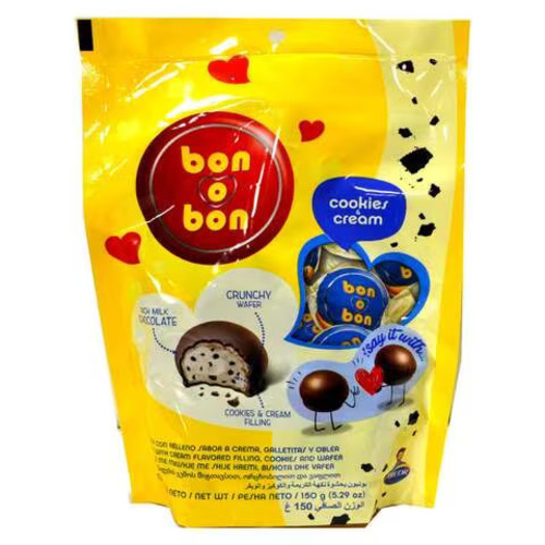 Bon O Bon Cookies & Cream 10 PCS X 15 g - Bon O Bon Cookies & Cream 10 PCS X 15 g