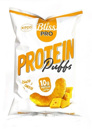 Kitco Bliss Pro Protein Puffs Cheese Flavour 50 g - Kitco Bliss Pro Protein Puffs Cheese Flavour 50 g