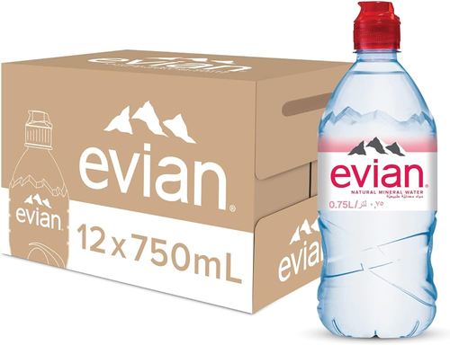 Evian Natural Mineral Water From The French Alps 12 PCS X 0.75 L - Evian Natural Mineral Water From The French Alps 12 PCS X 0.75 L