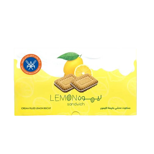 Almatahen Lemon Sandwich With Lemon Cream Filled 18 PCS X 15 g - Almatahen Lemon Sandwich With Lemon Cream Filled 18 PCS X 15 g