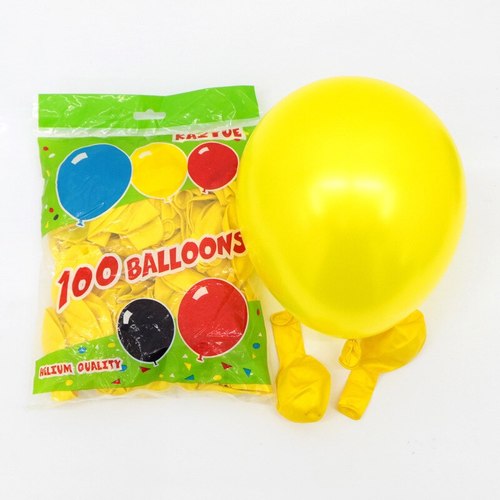 KAIYUE 100 Balloons Helium Quality Yellow Color - KAIYUE 100 Balloons Helium Quality Yellow Color