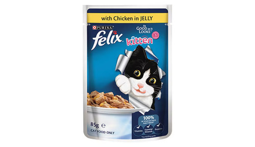 Purina Felix Kitten Cat Food With Chicken In Jelly 85 g - Purina Felix Kitten Cat Food With Chicken In Jelly 85 g