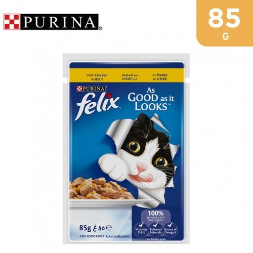 Purina Felix Adult Cat Food With Chicken In Jelly 85 g - Purina Felix Adult Cat Food With Chicken In Jelly 85 g