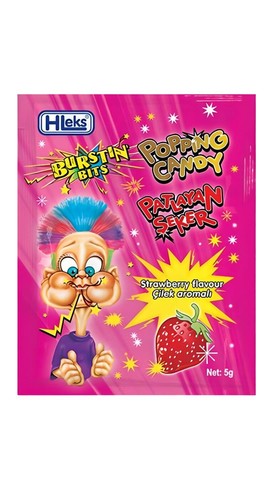 HLEKS Popping Candy Starwberry Flavour 5 g - HLEKS Popping Candy Starwberry Flavour 5 g