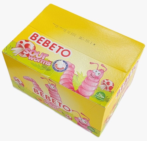 BEBETO Jelly Sour Worms 24 PCS X 18 g - BEBETO Jelly Sour Worms 24 PCS X 18 g