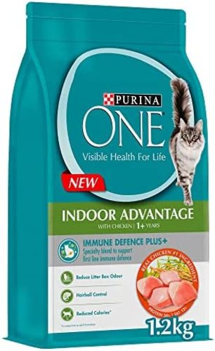 Purina One Indoor Advantage With Chicken Dry Adult Cat Food 1.2 Kg - Purina One Indoor Advantage With Chicken Dry Adult Cat Food 1.2 Kg