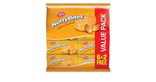 Tiffany Nutty Bites Almond 8 PCS X 81 g - Tiffany Nutty Bites Almond 8 PCS X 81 g