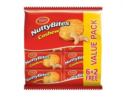 Tiffany Nutty Bites Cashew 8 PCS X 81 g - Tiffany Nutty Bites Cashew 8 PCS X 81 g