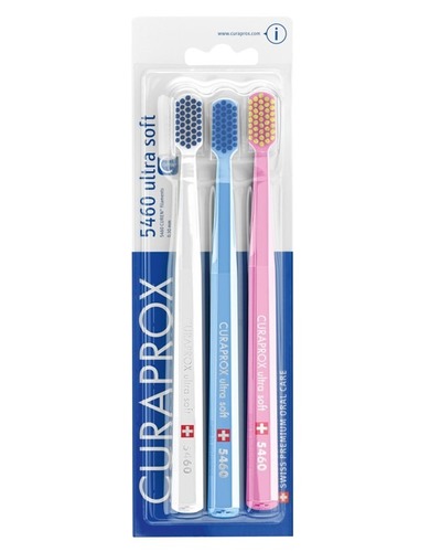 Curaprox Toothbrush Three Pack 5460 Ultra Soft - Curaprox Toothbrush Three Pack 5460 Ultra Soft