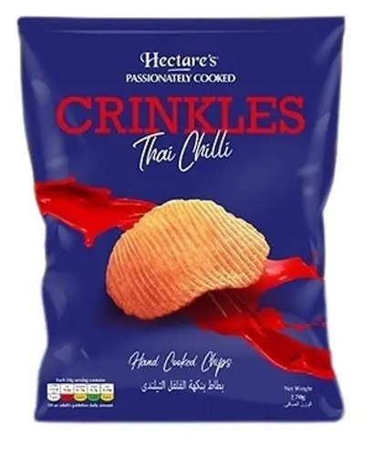 Hectares Crinkles Chips Thai Chilli 70 g - Hectares Crinkles Chips Thai Chilli 70 g