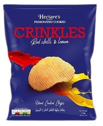 Hectares Crinkles Chips Red Chilli & Lemon 70 g - Hectares Crinkles Chips Red Chilli & Lemon 70 g