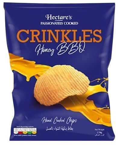 Hectares Crinkles Chips Honey BBQ 70 g - Hectares Crinkles Chips Honey BBQ 70 g