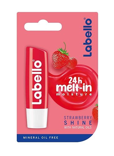 Labello Strawberry Shine Caring Lip Balm 5.5 ml - Labello Strawberry Shine Caring Lip Balm 5.5 ml