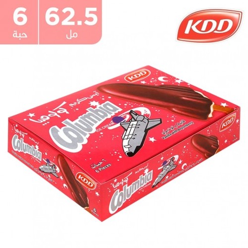 KDD Ice cream Columbia Stick 6 x 62.5 ml - KDD Ice cream Columbia Stick 6 x 62.5 ml