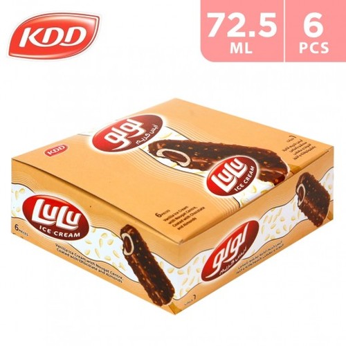 KDD LULU ICE CREAM VANILLA STICK 6 X 72.5 ML - KDD LULU ICE CREAM VANILLA STICK 6 X 72.5 ML