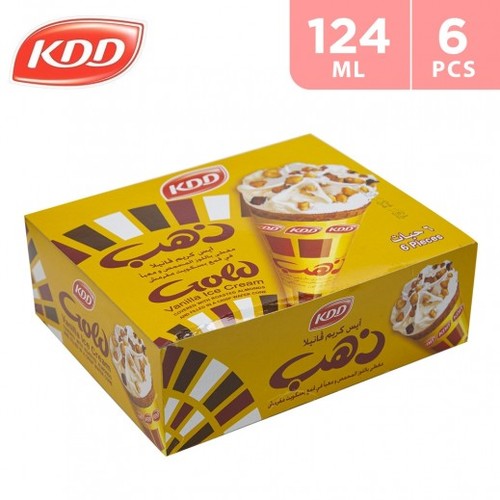 KDD ICE CREAM GOLD CONES 6 ×124 ML - KDD ICE CREAM GOLD CONES 6 ×124 ML