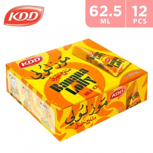 KDD ICE CREAM LOLLY BANANA 12 X 62.5 ML - KDD ICE CREAM LOLLY BANANA 12 X 62.5 ML