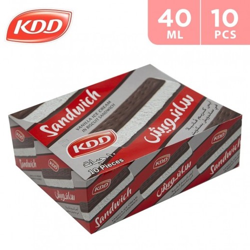 KDD Ice Cream Sandwich Vanilla 10 x 40 ml - KDD Ice Cream Sandwich Vanilla 10 x 40 ml