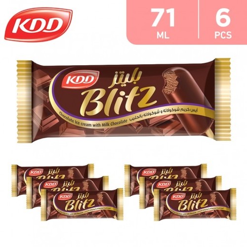 KDD BLITZ MILK CHOCOLATE ICE CREAM 6 X 71 ML - KDD BLITZ MILK CHOCOLATE ICE CREAM 6 X 71 ML