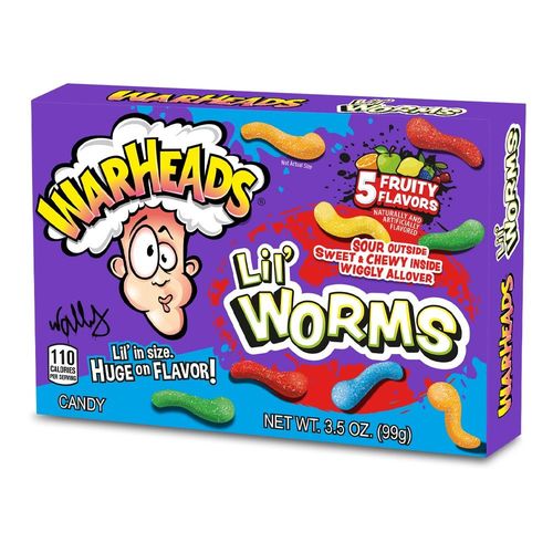 WARHEADS lil Worms 5 Fruity Flavors 99 g - WARHEADS lil Worms 5 Fruity Flavors 99 g