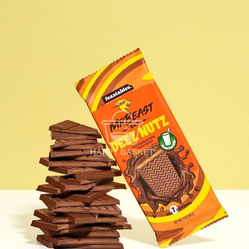 Feastables Mr Beast Chocolate Bars Deez Nutt 60 g - Feastables Mr Beast Chocolate Bars Deez Nutt 60 g