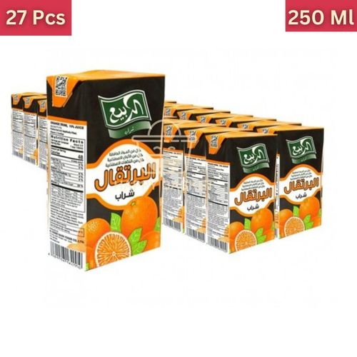 Alrabie Orange Drink 250 ml X 27 Pcs - Alrabie Orange Drink 250 ml X 27 Pcs