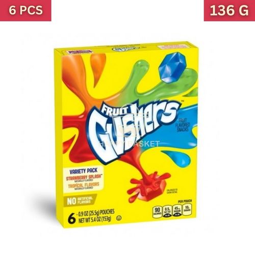 Fruit Gushers Fruit Flavored Snacks Variety Pack 6 Pouches 136 g