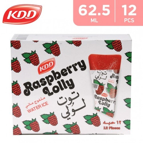 KDD ICE CREAM LOLLY RASPBERRY 12 X 62.5 ML