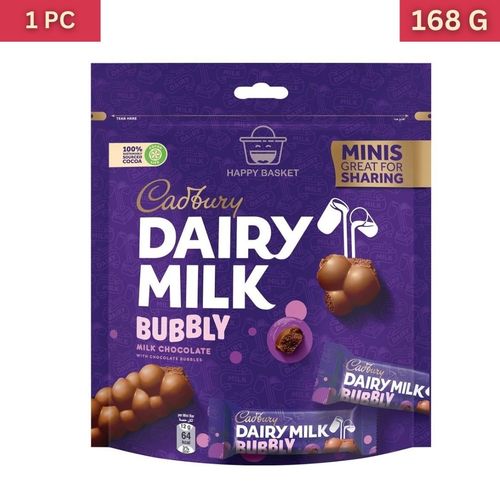 Cadbury Dairy Milk Bubbly Milk Chocolate Minis 168 G