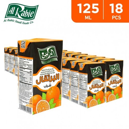 AL RABIE ORANGE MIX DRINK 18 X 125 ML