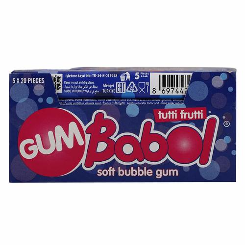 Gum Babol Tutti Frutti 20 PCS - Gum Babol Tutti Frutti 20 PCS