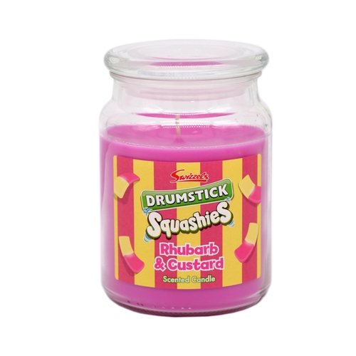 Swizzels Squashies Rhubarb & Custard Jar Candle, 18oz