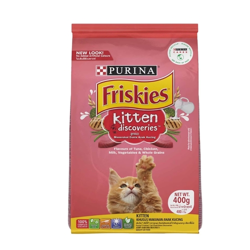 Purina Friskies Kitten Discoveries  Flavours Of Tuna Chicken Milk Vegetables and Whole Grains 400 G