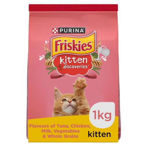 Purina Friskies Kitten Discoveries  Flavours Of Tuna Chicken Milk Vegetables and Whole Grains 1 Kg