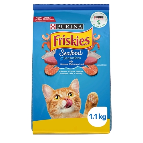 Purina Friskies Seafood Flavours of Tuna Salmon Snapper Crab and Shtimp 1 Kg