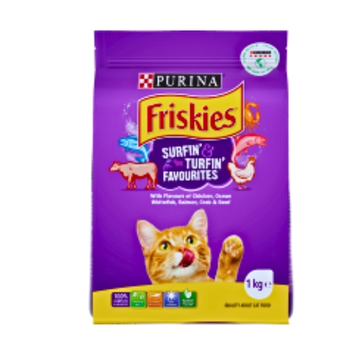 Purina Friskies Surfin Favourites Flavours Of Mackerel Tuna Salmon Sardine 1 Kg