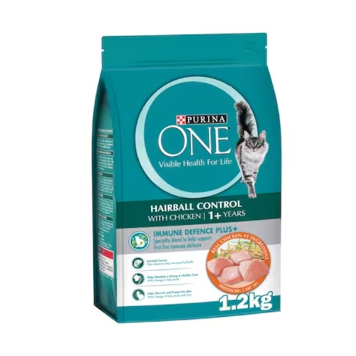 Purina One Visible Health For Life Hairball Control With Chicken 1 Year 1.2 KG