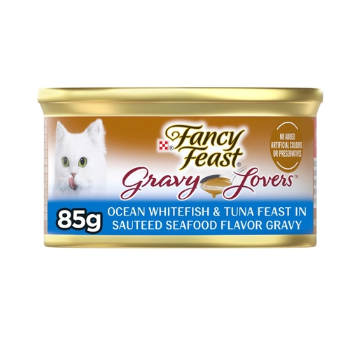 Fancy Feast Gravy Lovers Ocean Whitefish and tuna Feast In Sauteed Sea food Flavour Gravy 85 G