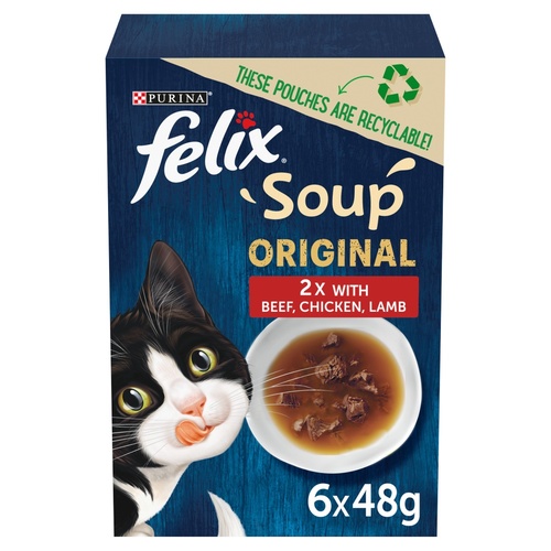 Purina Felix Soup Farm Selection With Beef , Chicken And Lamb 288 g - Purina Felix Soup Farm Selection With Beef , Chicken And Lamb 288 g