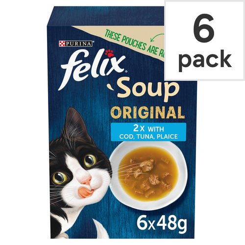 Purina Felix Soup Fish Selection With Cod , Tuna And Plaice 288 g - Purina Felix Soup Fish Selection With Cod , Tuna And Plaice 288 g