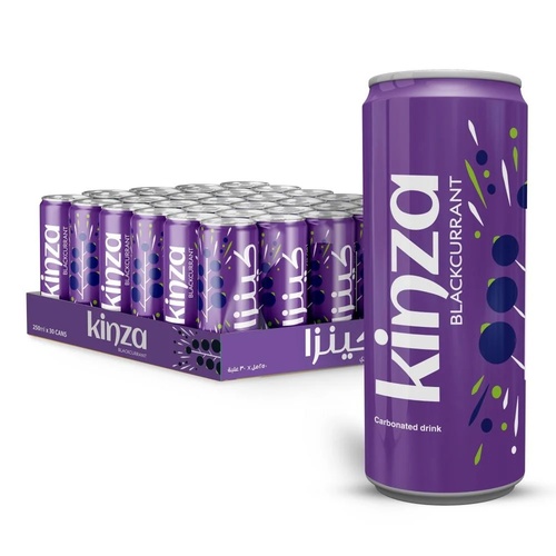 Kinza Blackcurrant Soft Drink 30 PCS X 250 ML - Kinza Blackcurrant Soft Drink 30 PCS X 250 ML