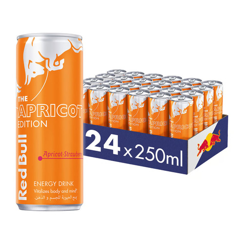 Red Bull Apricot & Strawberry Energy Drink 24 PCS X 250 ml - Red Bull Apricot & Strawberry Energy Drink 24 PCS X 250 ml