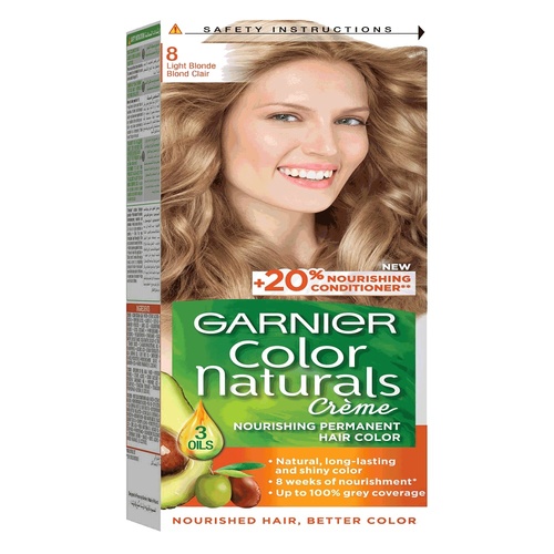 Garnier Color Naturals 8 Light Blonde Blond - Garnier Color Naturals 8 Light Blonde Blond