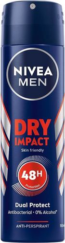 NIVEA MEN DRY IMPACT DEODORANT SPRAY 150 ML - NIVEA MEN DRY IMPACT DEODORANT SPRAY 150 ML