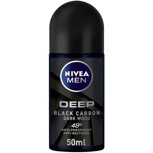 Nivea Men Deep Black Carbon Dark Wood Deodorant 50 ml - Nivea Men Deep Black Carbon Dark Wood Deodorant 50 ml