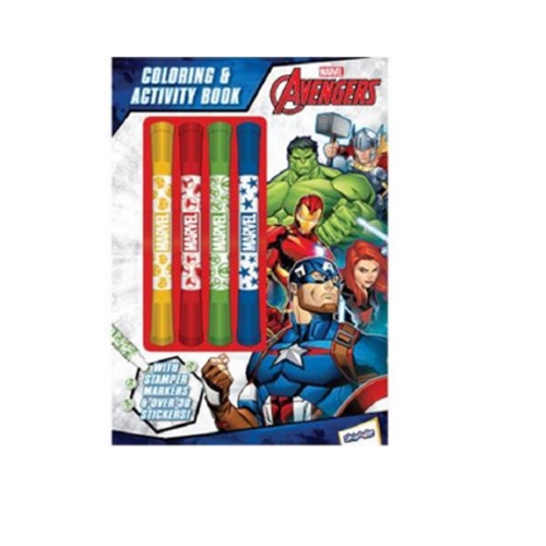 Avangers Coloring & Activity Book With Stamper Marker - Avangers Coloring & Activity Book With Stamper Marker