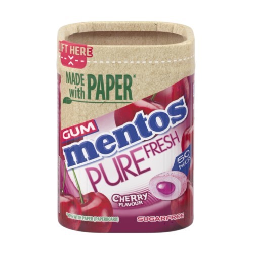 Mentos Cherry Pure Fresh Bubble Gum 50 PCS - Mentos Cherry Pure Fresh Bubble Gum 50 PCS