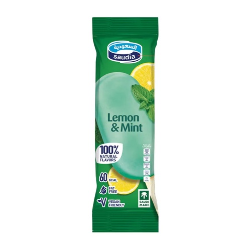 SAUDI Icecream Lemon & Mint 80 ML - SAUDI Icecream Lemon & Mint 80 ML