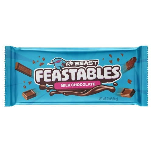 Mr Beast Feastables Milk Chocolate Bar New Backaging 60 g - Mr Beast Feastables Milk Chocolate Bar New Backaging 60 g